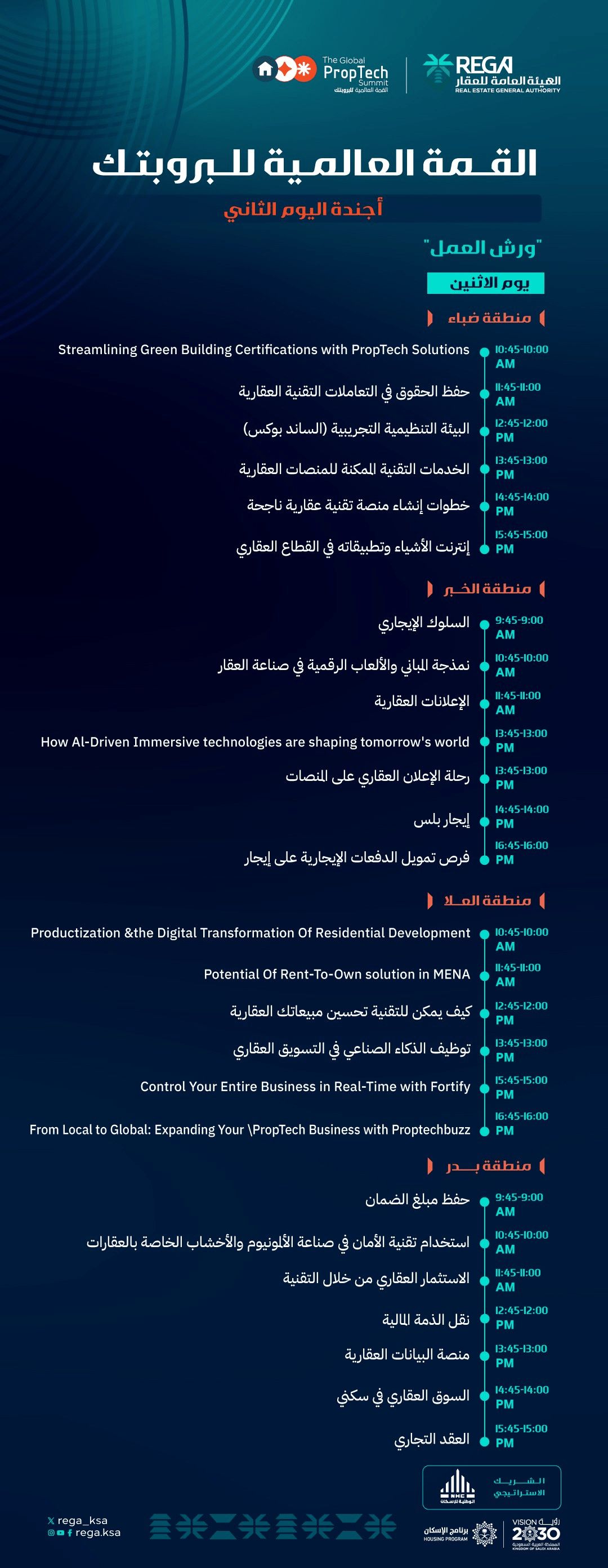 تفاصيل أجندة اليوم الثاني من القمة العالمية للبروبتك