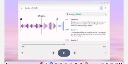 ‏Chromebook Plus يحصل على تطبيق Recorder وميزة “مساعد القراءة” والمزيد