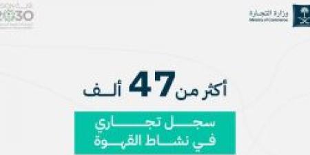 وزارة التجارة حول قطاع القهوة: أكثر من 47 ألف سجل تجاري في هذا النشاط