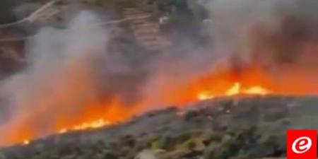 حريق كبير في بلدة البيرة- الشوف ومناشدات من الأهالي لتقديم المساندة لإخماده