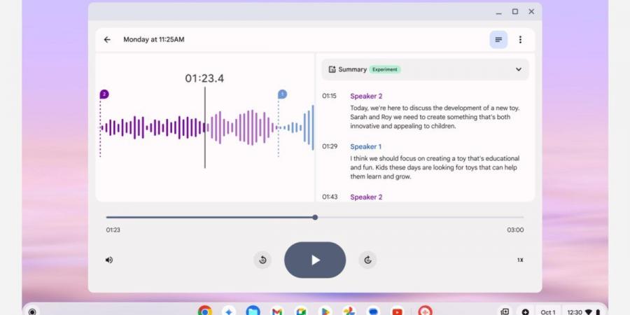 ‏Chromebook Plus يحصل على تطبيق Recorder وميزة “مساعد القراءة” والمزيد