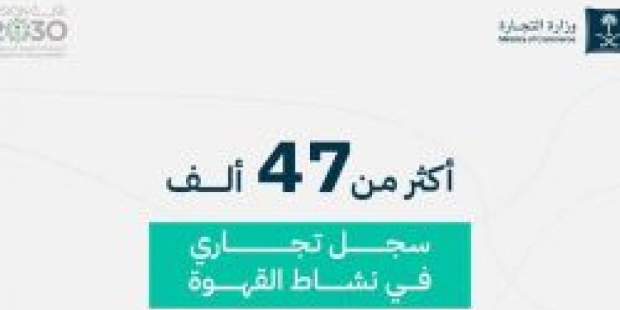 وزارة التجارة حول قطاع القهوة: أكثر من 47 ألف سجل تجاري في هذا النشاط