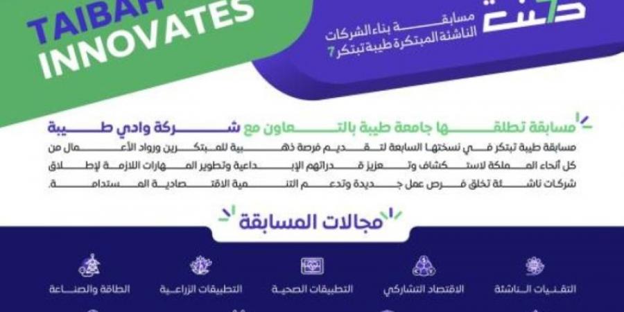 جامعة طيبة  تطلق مسابقة "طيبة تبتكر 7"