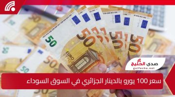 تراجع سعر الأورو مقابل الدينار الجزائري… سعر 100 يورو بالدينار الجزائري في السوق السوداء اليوم