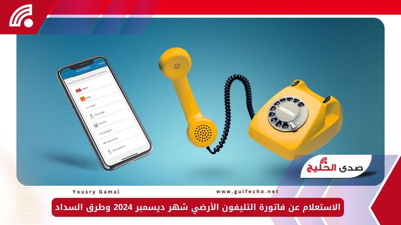 الاستعلام عن فاتورة التليفون الأرضي شهر ديسمبر 2024 وطرق السداد 5 الاستعلام عن فاتورة التليفون الأرضي شهر ديسمبر 2024 وطرق السداد