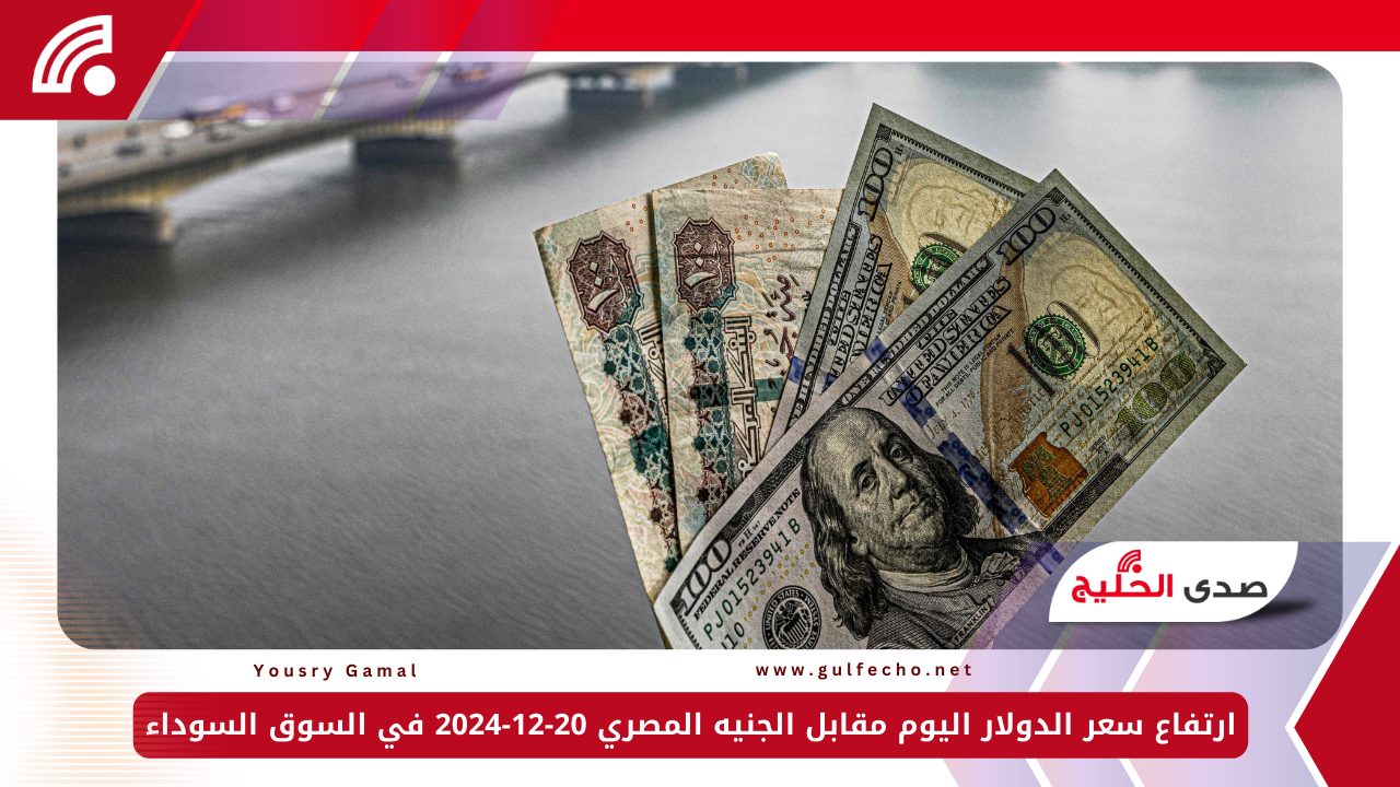 ارتفاع سعر الدولار اليوم مقابل الجنيه المصري 20-12-2024 في السوق السوداء 5 ارتفاع سعر الدولار اليوم مقابل الجنيه المصري 20-12-2024 في السوق السوداء