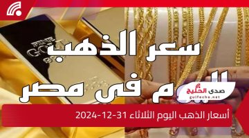 أسعار الذهب اليوم الثلاثاء 31-12-2024 في محلات الصاغة وسعر عيار 21 وصل كام
