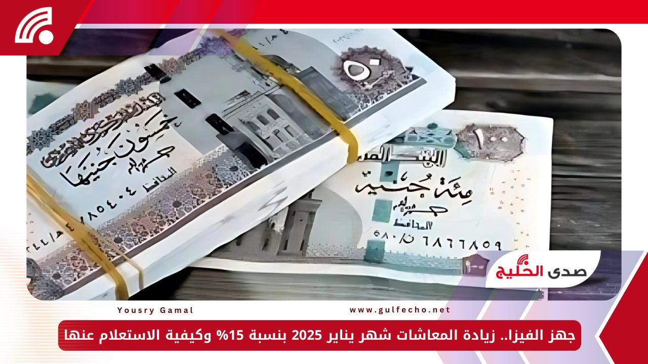 جهز الفيزا.. زيادة المعاشات شهر يناير 2025 بنسبة 15% وكيفية الاستعلام عنها 5 جهز الفيزا.. زيادة المعاشات شهر يناير 2025 بنسبة 15% وكيفية الاستعلام عنها