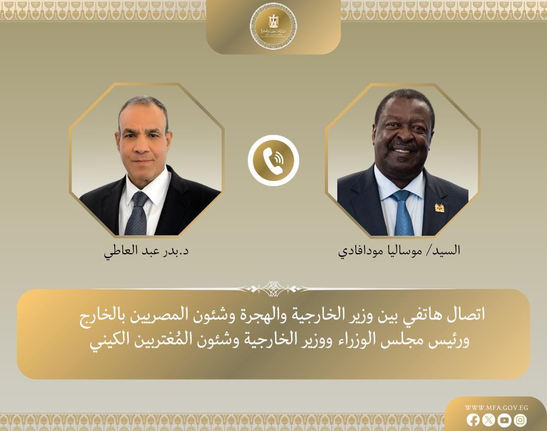 اتصال هاتفي بين وزير الخارجية والهجرة ونظيره الكيني 5 اتصال هاتفي بين وزير الخارجية والهجرة ونظيره الكيني