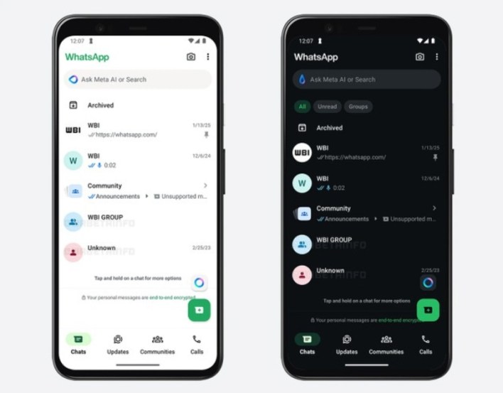 واتساب WhatsApp يضيف أيقونات ملونة وديناميكية للمحادثات والمجموعات بدون صور شخصية 6 WhatsApp