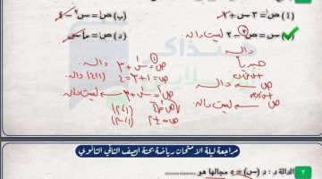 مراجعات نهائية.. مراجعة ليلة امتحان الرياضيات البحتة لـ الصف الثاني الثانوي