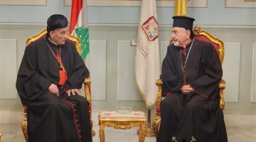 بطريرك السريان الكاثوليك الأنطاكي يستقبل الكردينال مار بشارة بطرس الراعي