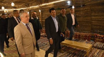 وزير الرياضة ومحافظ جنوب سيناء يفتتحان الخيمة البدوية بالمدينة الشبابية بشرم الشيخ