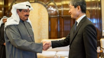العبدالله يستقبل السفير الياباني لدى البلاد
