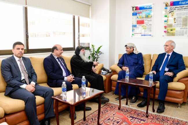 رئيس التحرير يستقبل القمص بيجول
