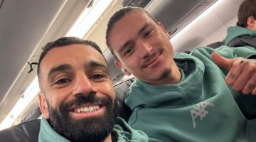 رد فعل محمد صلاح بعد ثنائية «نونيز» لـ ليفربول في شباك برينتفورد