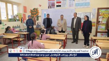 محافظ أسيوط يتفقد امتحانات الفصل الدراسى الأول بمدرستي الوحدة العربية وبنى مر الابتدائية