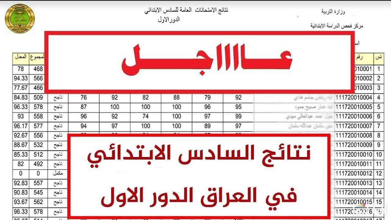 ترقبوها خلال دقائق.. نتائج السادس الابتدائي العراق 2025 والاستعلام عنها بتِلك الطريقة 5 ترقبوها خلال دقائق.. نتائج السادس الابتدائي العراق 2025 والاستعلام عنها بتِلك الطريقة