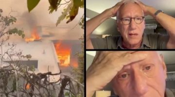 عدالة السماء أم لعنة غزة؟.. ممثل أمريكي طالب بإبادة الفلسطينيين يبكي بعد احتراق منزله