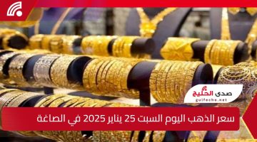 سعر الذهب اليوم عيار 21 الآن .. سعر الذهب اليوم السبت 25 يناير 2025 في الصاغة بعد أخر ارتفاع