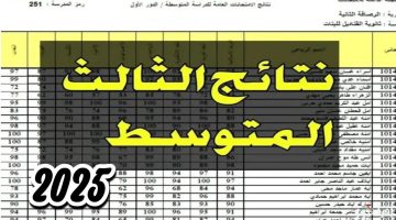 “رسميًا” رابط نتائج الصف الثالث متوسط الدور الأول 2025 لجميع محافظات العراق
