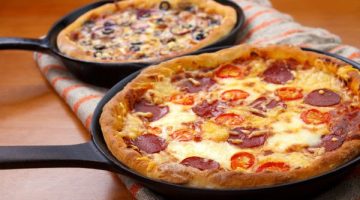 طريقة عمل البيتزا الطاسة فى دقائق