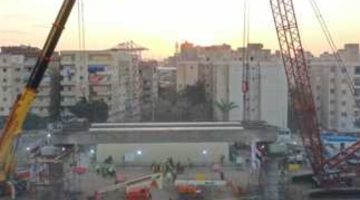 عاجل وزارة النقل تبدأ تركيب أول كمرة خرسانية في مشروع مترو الإسكندرية الجديد