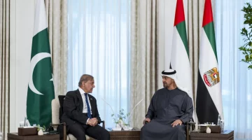 محمد بن زايد يبحث مع شهباز شريف تعزيز التعاون الاقتصادي