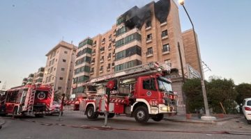 وفاة 3 أشخاص وإصابة 10 أخرين في حريق عمارة بالرقعي