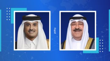 سمو أمير البلاد يتلقى اتصالاً هاتفياً من أمير قطر للتهنئة بحلول عيد الأضحى المبارك
