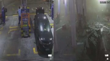 شاهد.. لحظة انفجار سيارة تعمل بالغاز الطبيعي أثناء تعبئتها داخل محطة وقود البرازيل