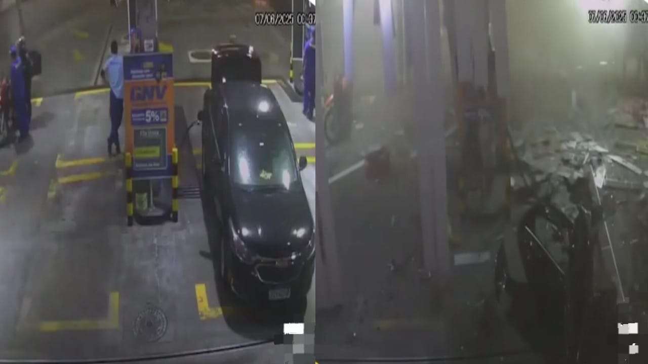 شاهد.. لحظة انفجار سيارة تعمل بالغاز الطبيعي أثناء تعبئتها داخل محطة وقود البرازيل 5 شاهد.. لحظة انفجار سيارة تعمل بالغاز الطبيعي أثناء تعبئتها داخل محطة وقود البرازيل