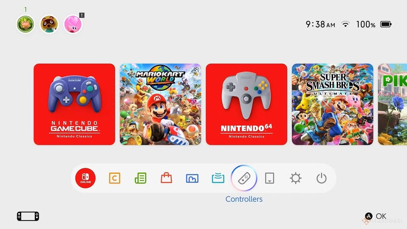 مزامنة أيدي التحكم للعمل على جهاز Switch 2